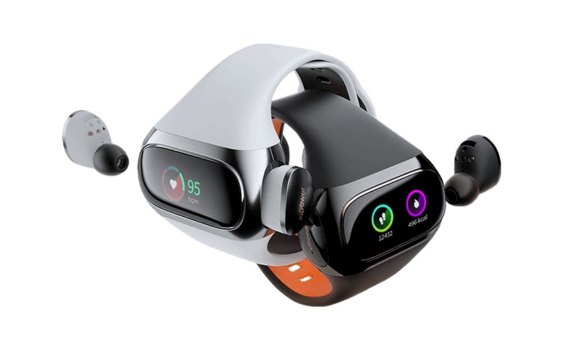 Aipower Wearbuds на Kickstarter: бездротові навушники, які заряджаються від фітнес-браслета