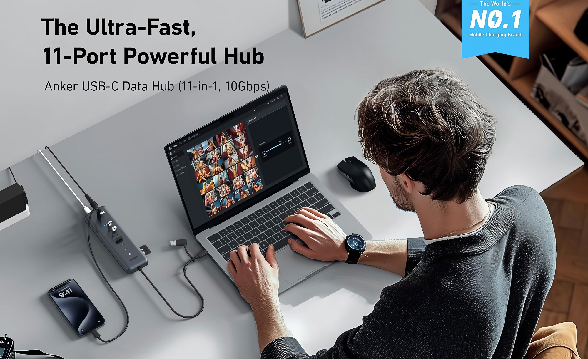 Anker anuncia un hub 11 en 1 con puertos USB-C, ranura para tarjetas de memoria y hasta 100W de potencia de salida