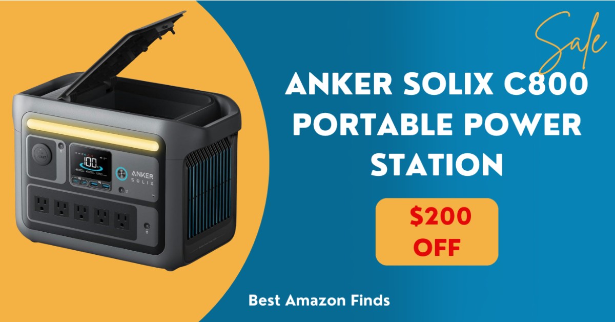 Anker SOLIX C800 Portable Power Station - Limited $200 Discount!