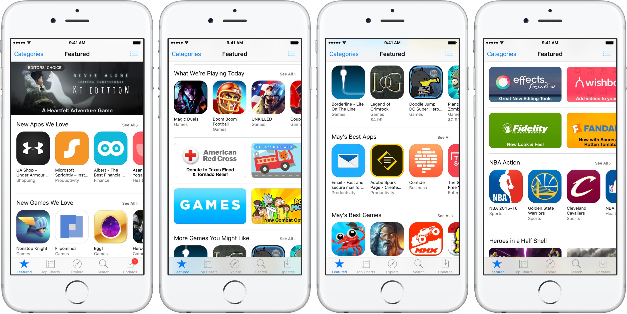 The App Store has a new section with applications