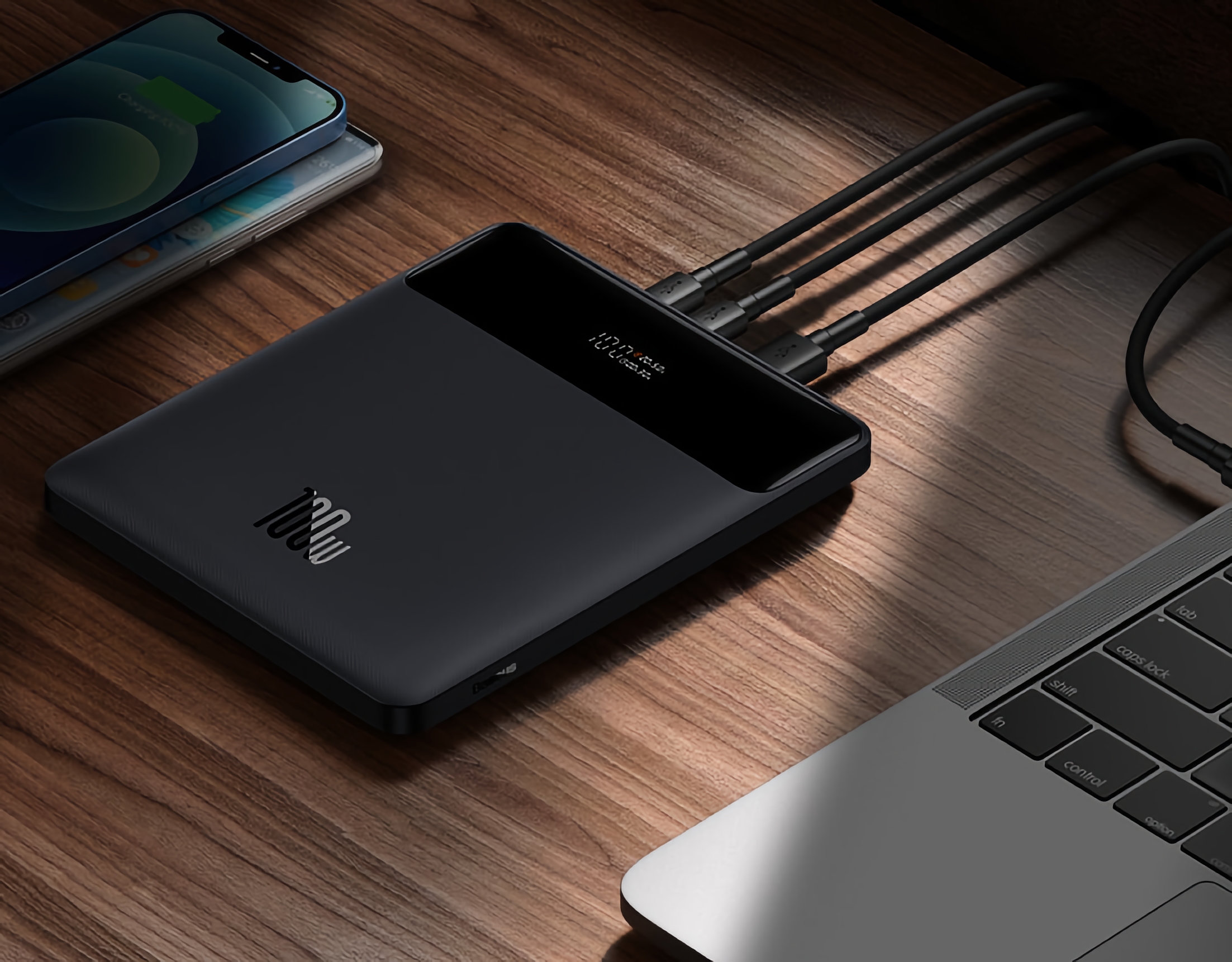 Baseus 100W: 20,000 mAh power bank for laptops, smartphones and tablets for $49