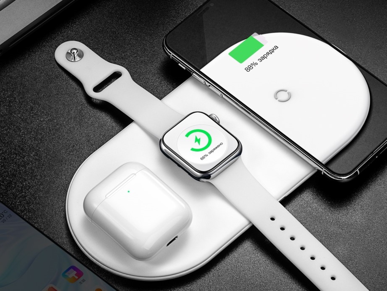 Бездротова 18 ватна-зарядка Baseus 3-в-1 за $24 одночасно зарядить iPhone, Apple Watch та AirPods