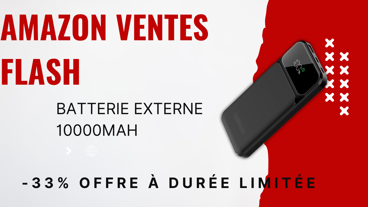 Batterie Externe Dbasne 10000mAh – Économisez 10€ Aujourd'hui!