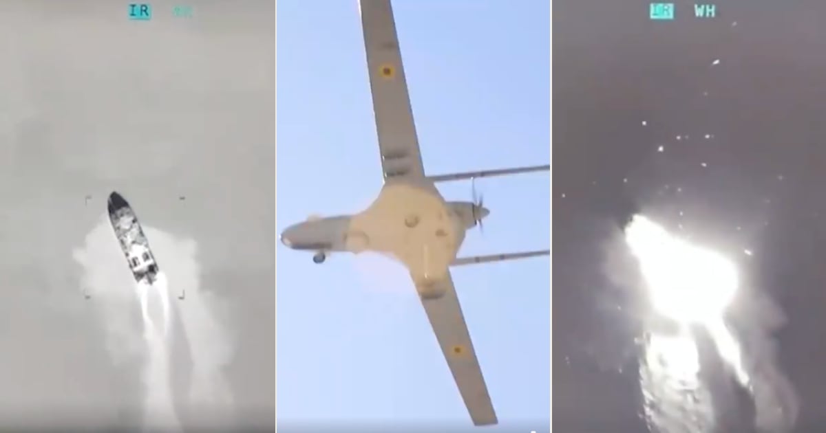 UAV Bayraktar TB2 zerstörte zwei russische Boote vom Typ Raptor in der Nähe der Insel Zmeiny (Video) 