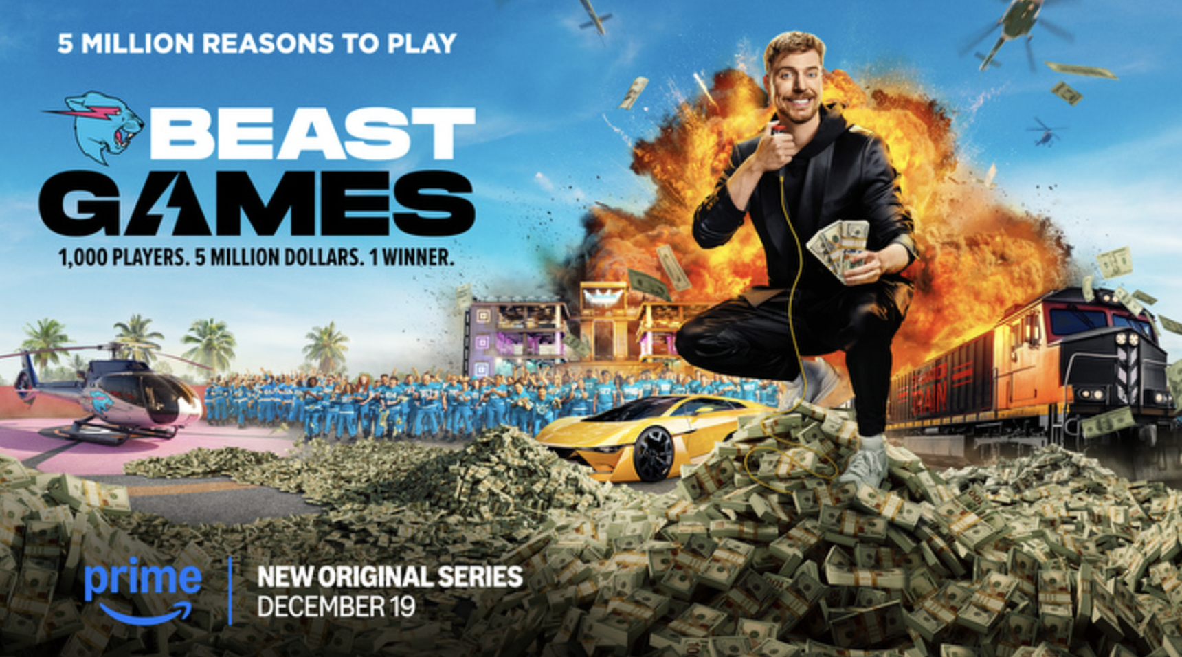 1000 Teilnehmer, 5 Millionen Dollar: Prime Video und MrBeast starten ...