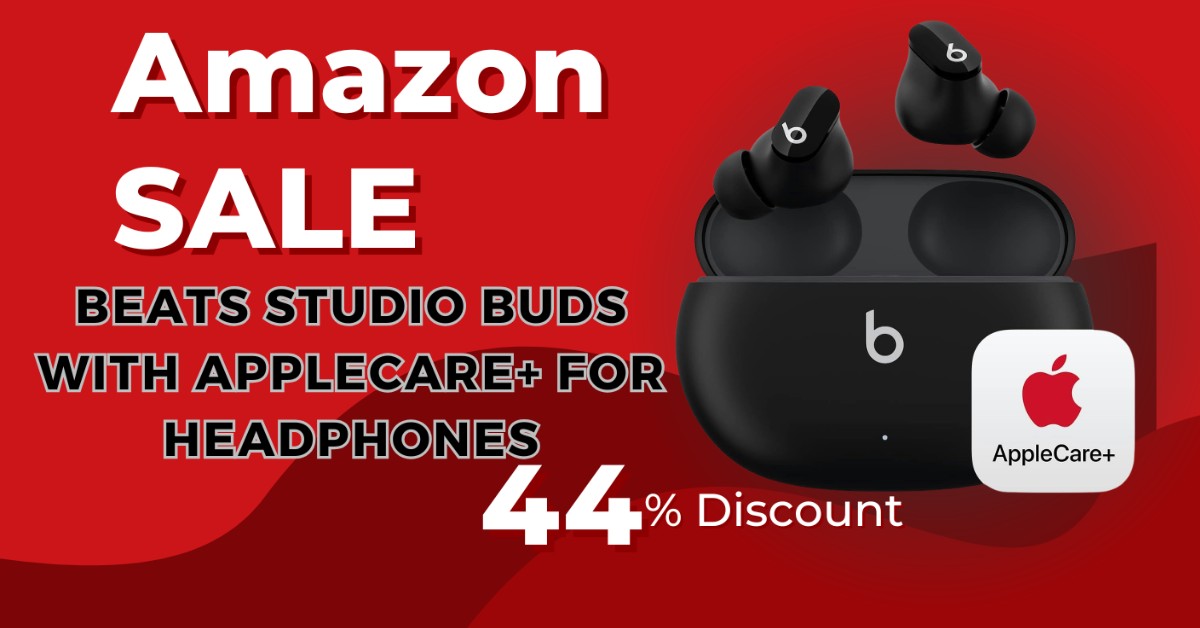 Beats Studio Buds with AppleCare+ for Headphones - Black Friday $79.96 OFF! 