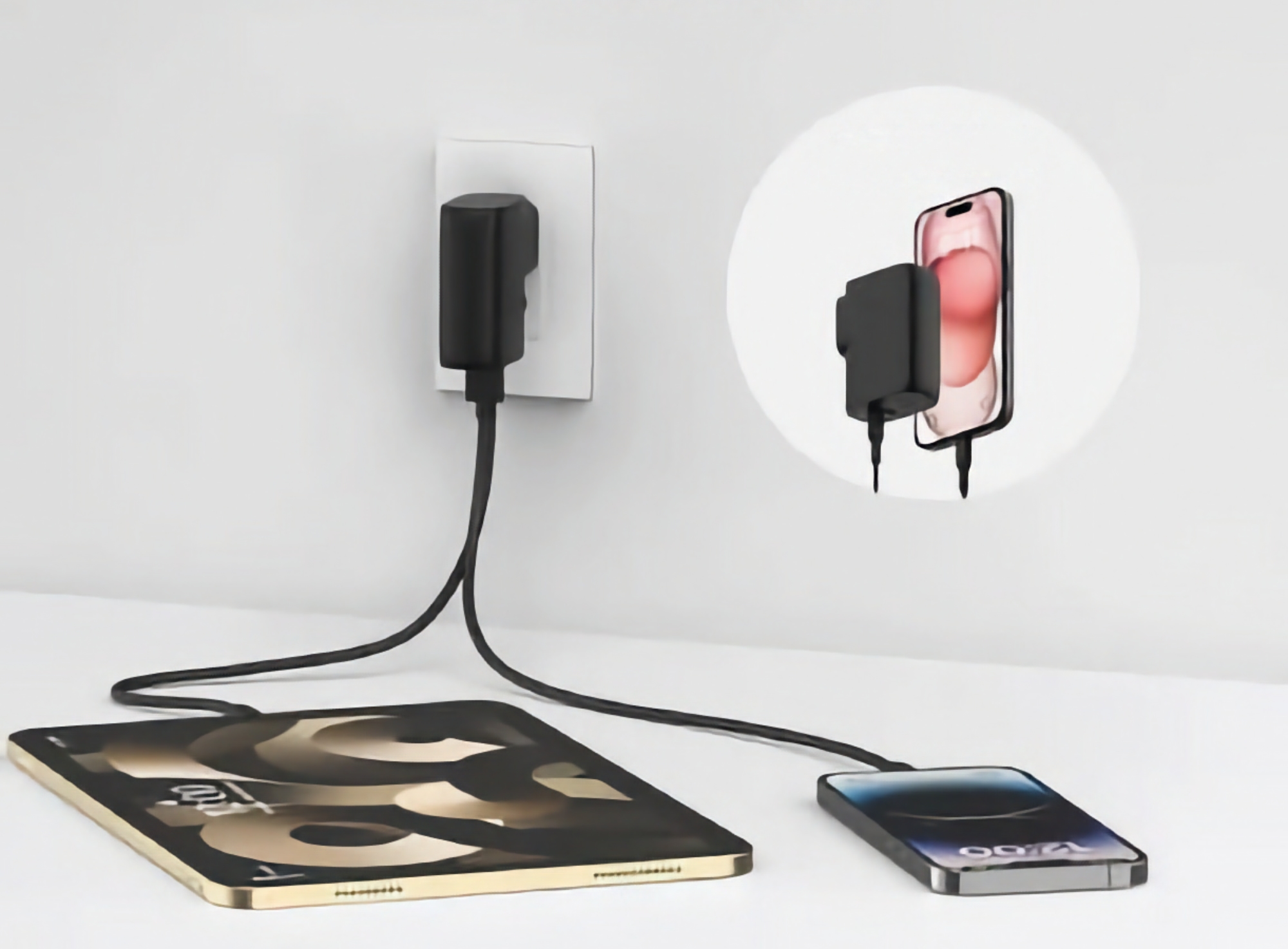 Belkin has unveiled a 25W charger with two ports and a built-in 4800mAh battery