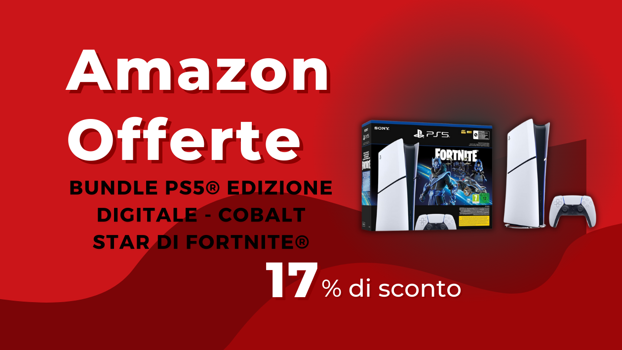 PS5 Digital Edition con Bundle Fortnite Cobalt Star – Risparmia 75€!