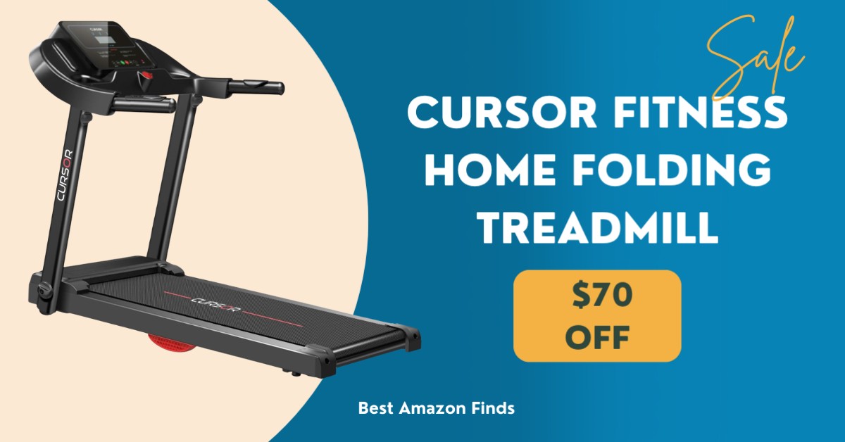 CURSOR FITNESS Home Folding Treadmill - $70 OFF Great Opportunity to Buy!