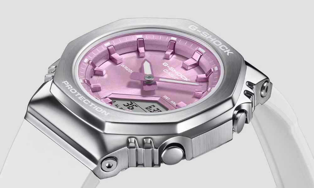 Casio launches new GM-S2110 hybrid watch with coloured stainless steel bezel in the US