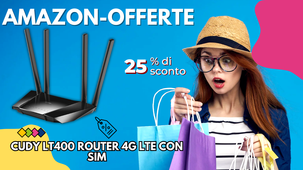 Cudy LT400 Router 4G LTE – Oggi 12€ di Sconto!