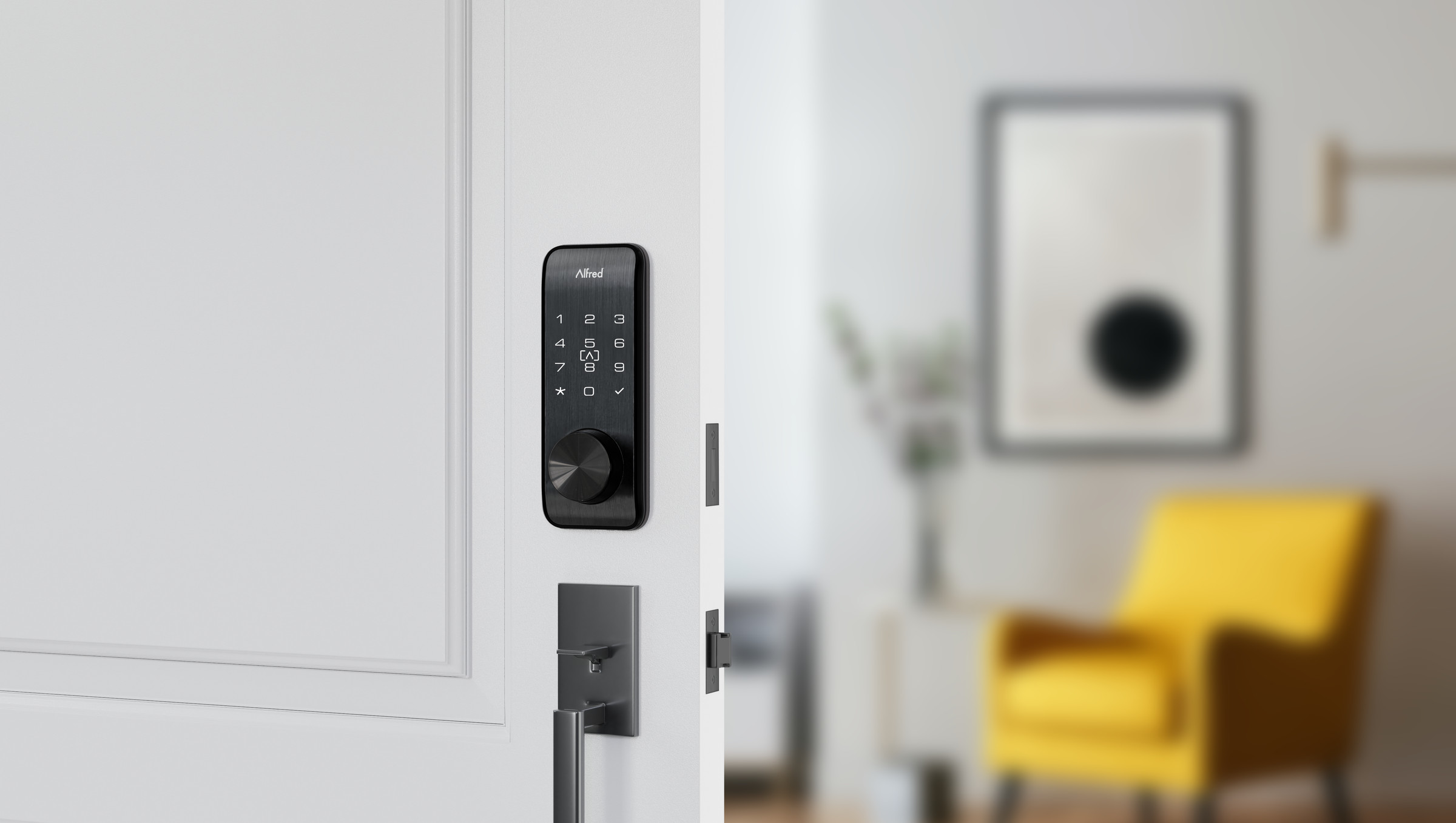 Alfred introduced the world's first smart door lock with wireless charging support