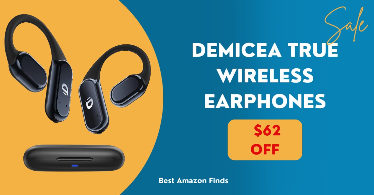 DEMICEA True Wireless Earphones - $62 Discount Now!