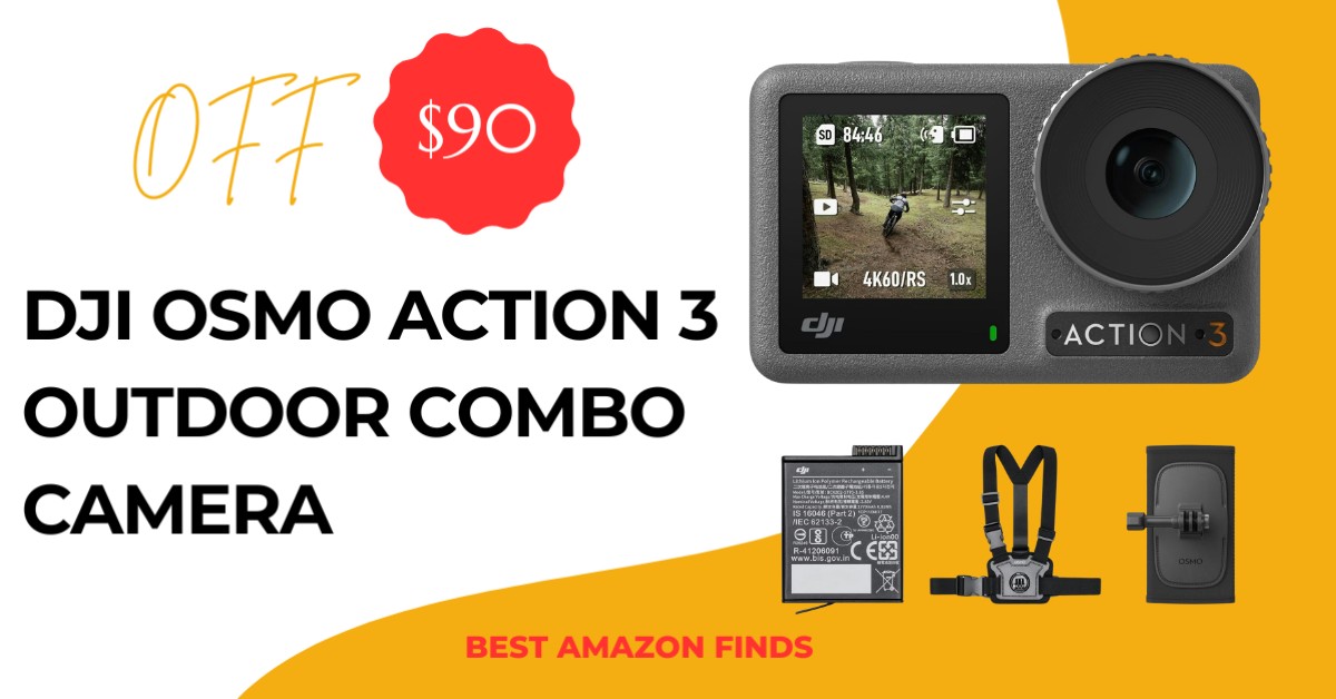 DJI Osmo Action 3 Outdoor Combo Camera - Now $90 Discount!