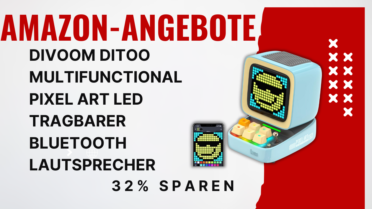 Divoom Ditoo Pixel Art LED Bluetooth Lautsprecher – Jetzt 32€ Rabatt!