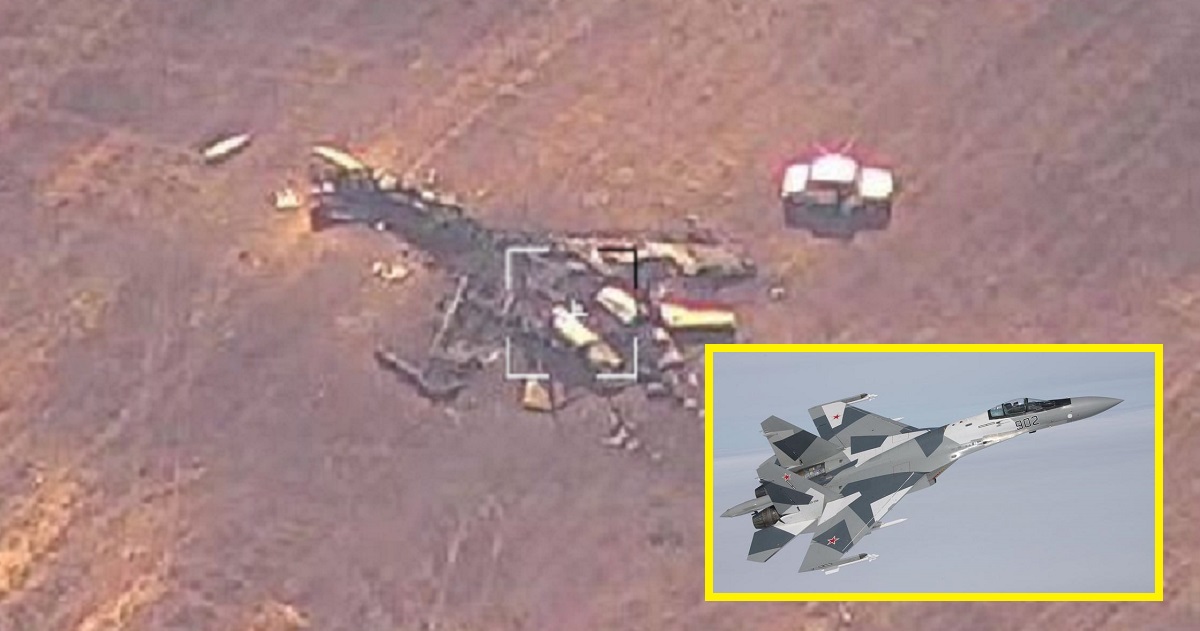 El avión no tripulado SHARK de Ucrania ha encontrado un caza ruso Su-35S con un valor de exportación de más de 100 millones de dólares que podría haber sido derribado por fuego amigo