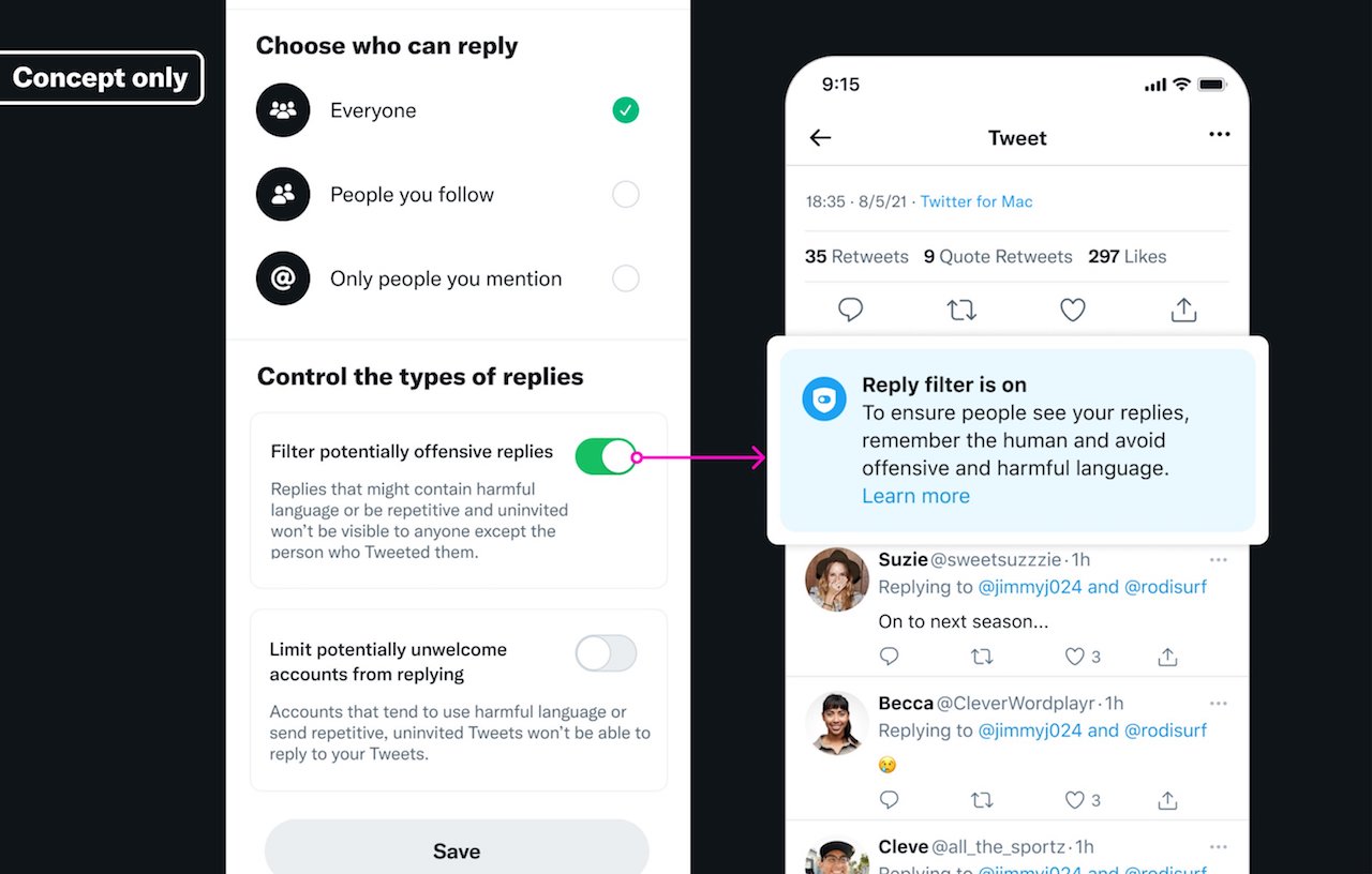 Twitter is testing a new concept for censoring responses to tweets