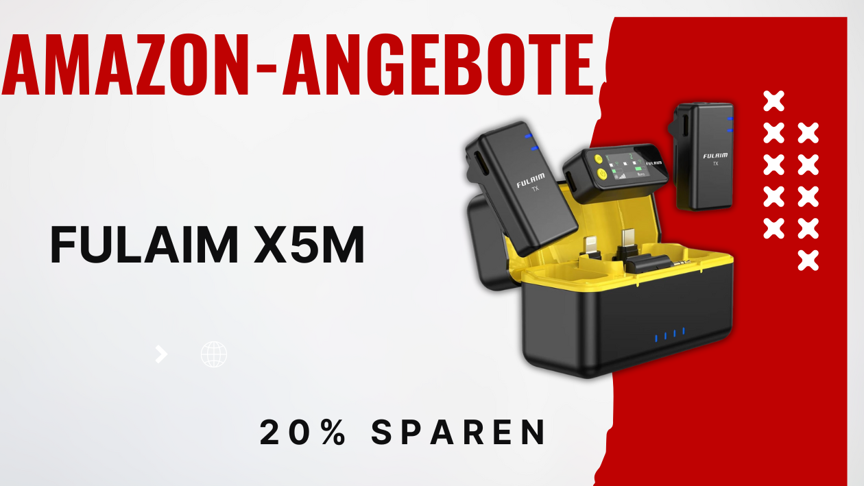 FULAIM X5M Drahtloses Mikrofonsystem mit 2 Sendern – Spare jetzt 26€!