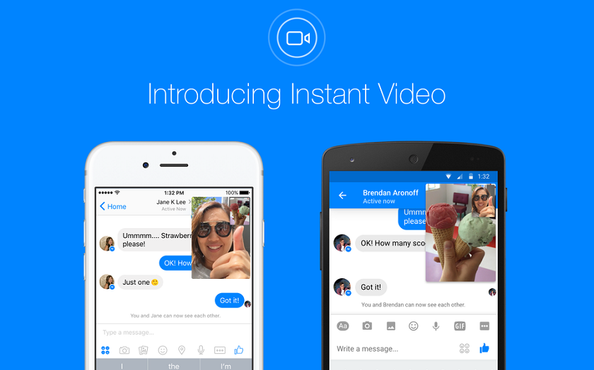 В Facebook Messenger появилась функция быстрых видеосообщений
