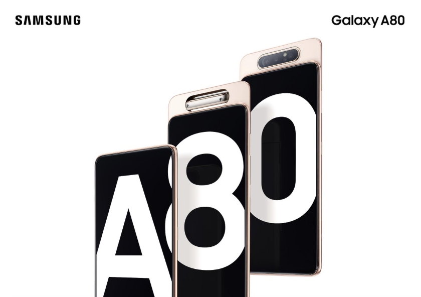 Samsung Galaxy A80: flagowy serii A z wysuwaną potrójną kamerą i chipem Snapdragon 675 