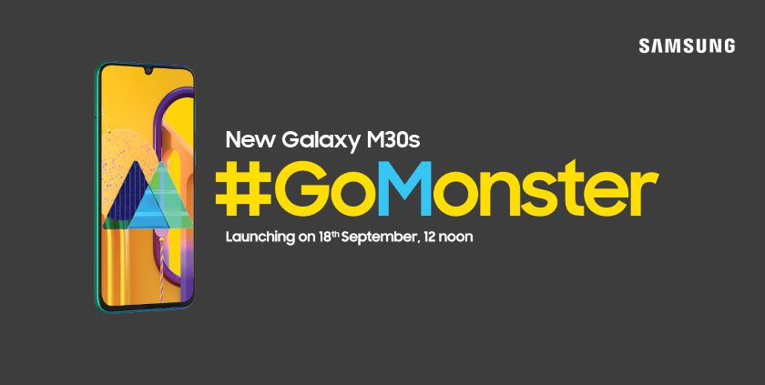Samsung Galaxy M30s із батареєю на 6000 мАг та потрійною камерою на 48 Мп анонсують 18 вересня