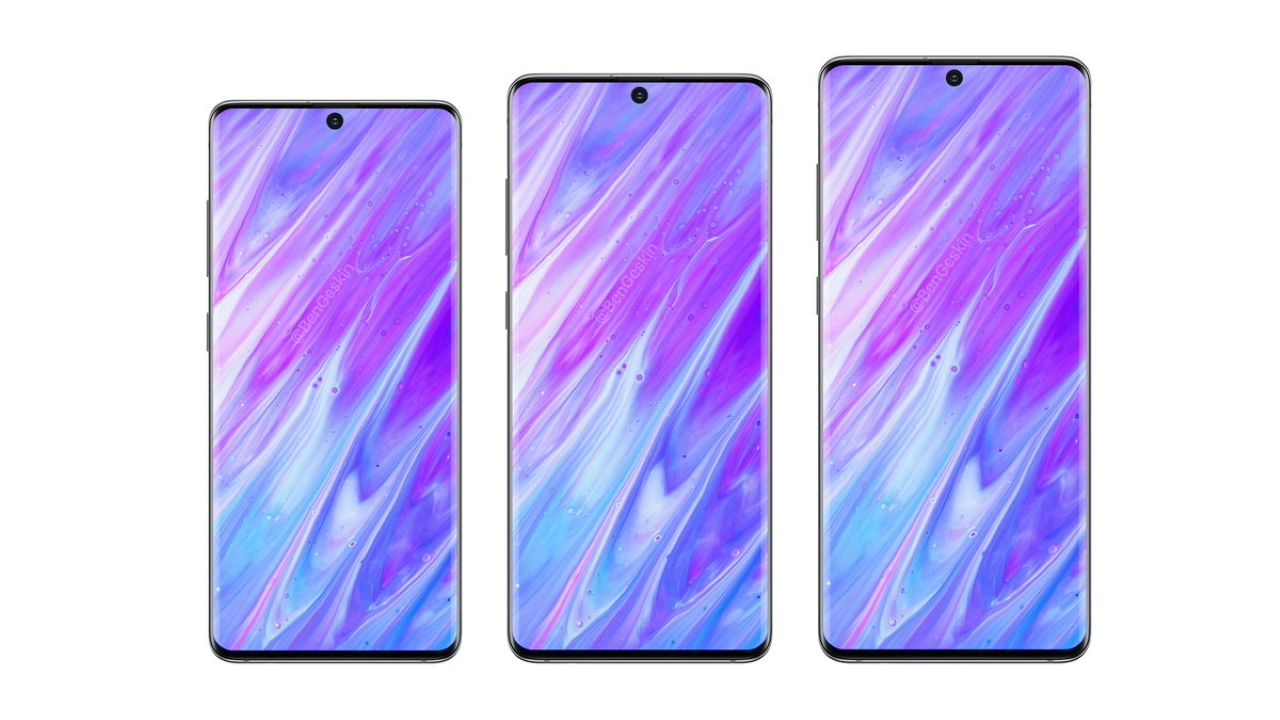 Три моделі Galaxy S11 з'явилися на концепт-зображеннях із вирізом, як у Galaxy Note 10