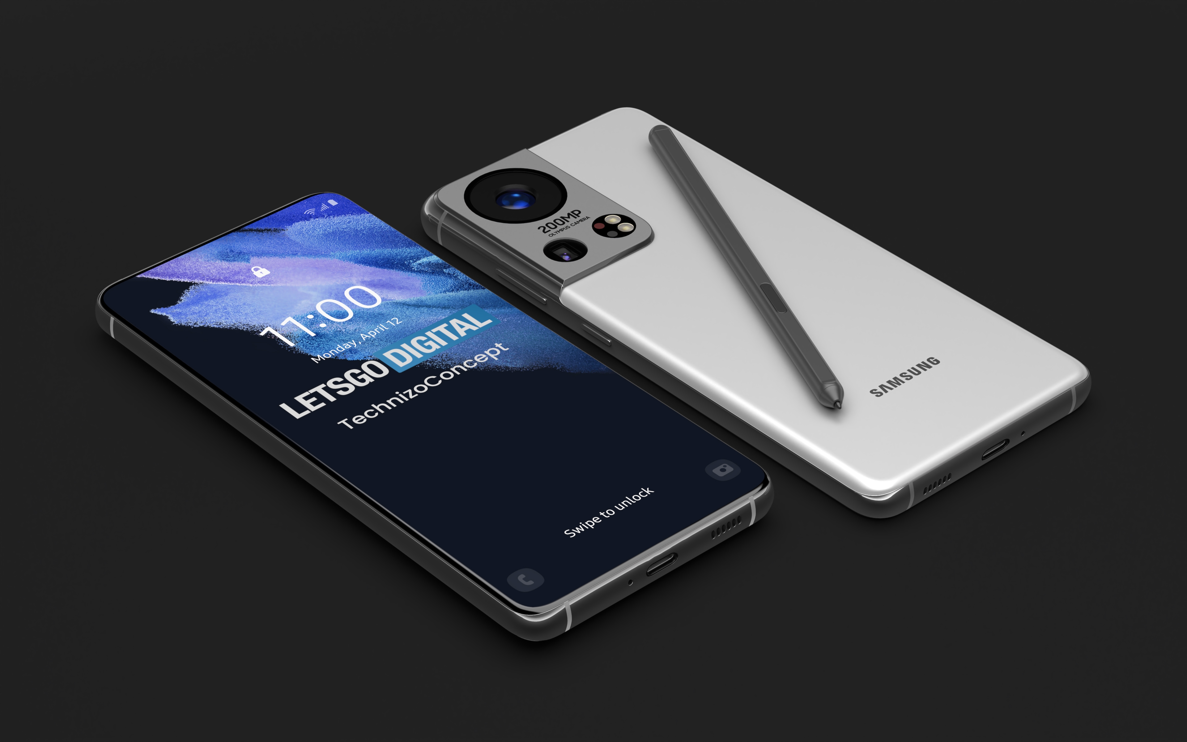 Galaxy S22 concept renders: no hole display, S Pen and Olympus 200MP camera