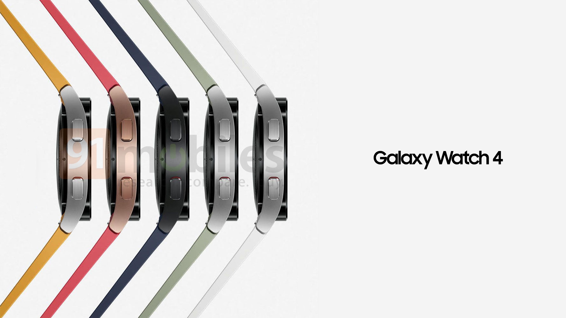 Samsung Galaxy Watch 4 appeared on official renders: new colors, flat display and no bezel