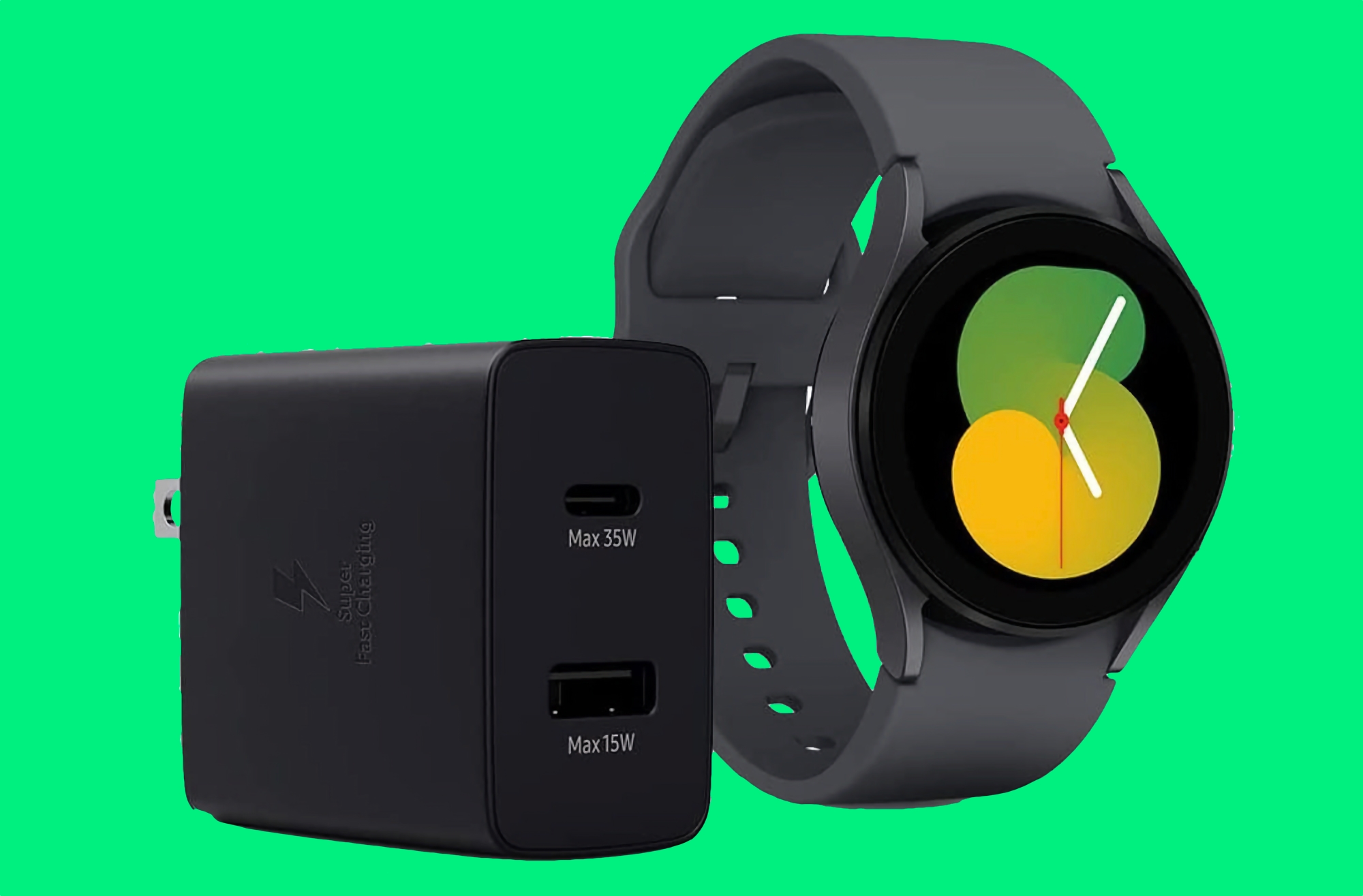 Cyber Monday bei Amazon: Kaufen Sie die Galaxy Watch 5 und erhalten Sie ein 35W Dual-USB-Ladegerät als Geschenk