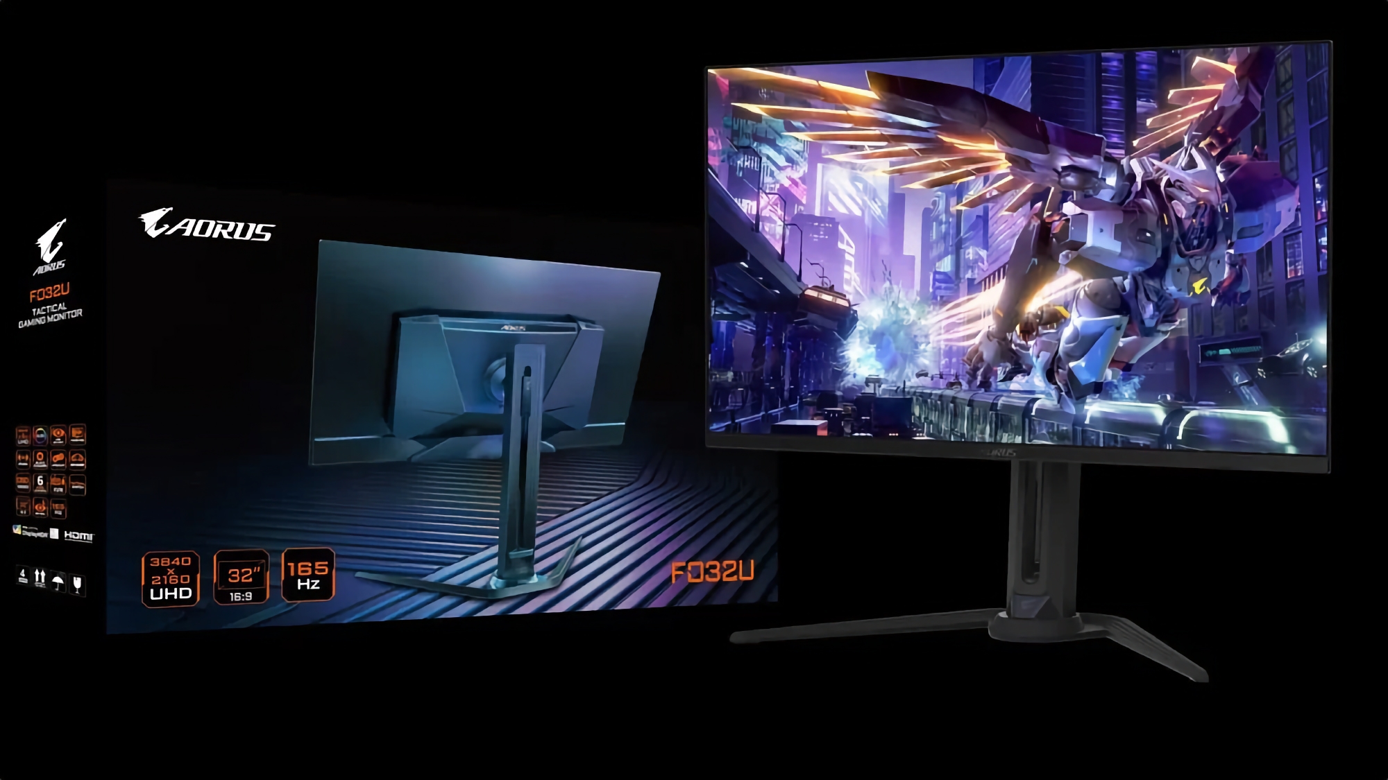 Gigabyte AORUS FO32U: 32-inch monitor with QD-OLED screen at 165Hz