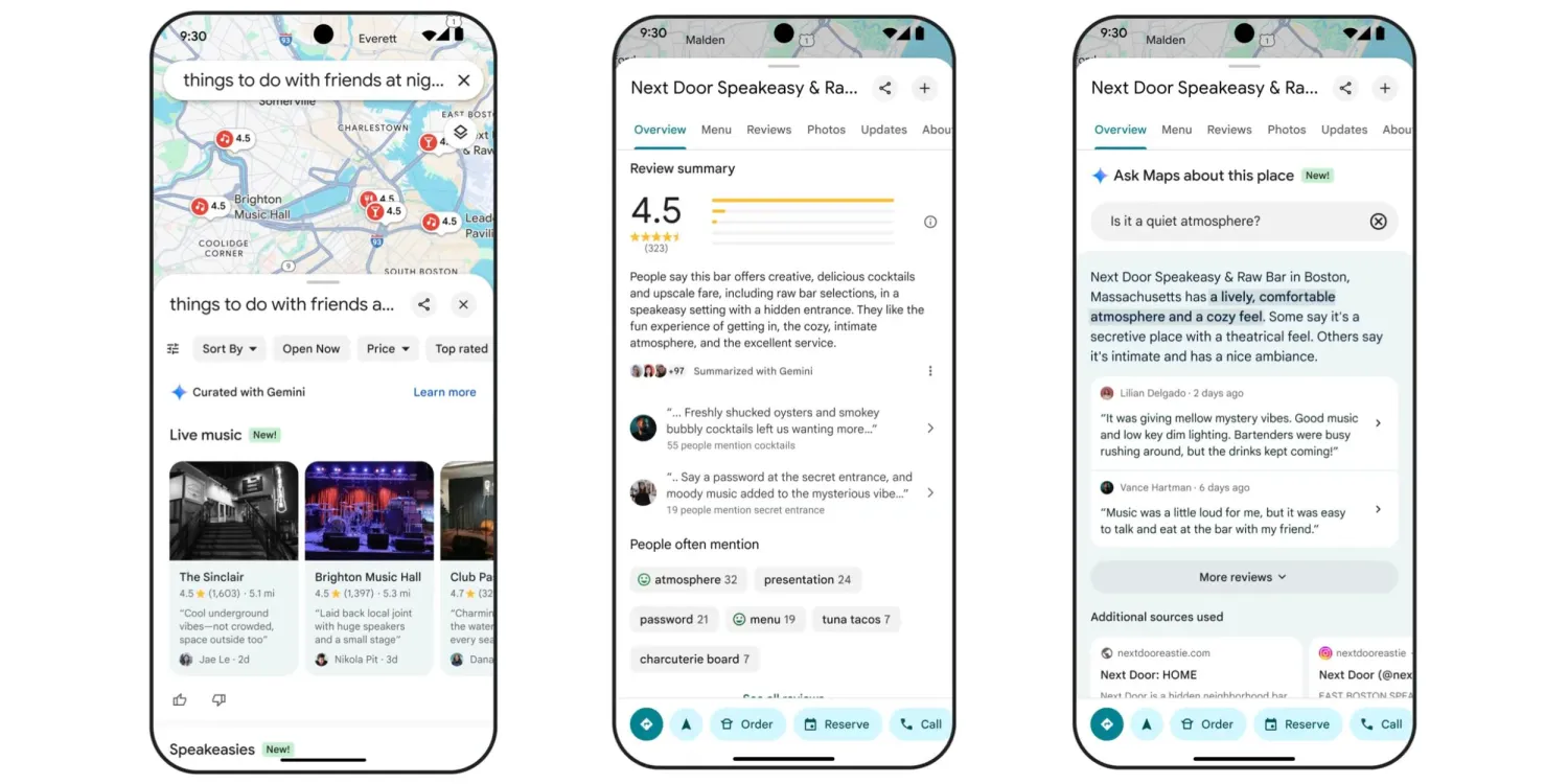 Google presenta el chatbot Gemini para la búsqueda en Google Maps