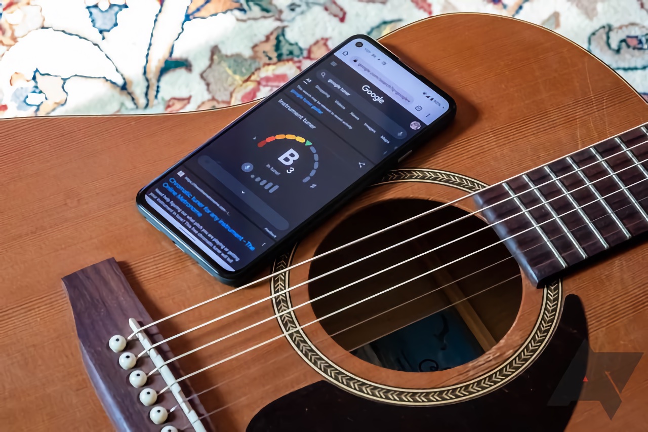 Google added a guitar tuner to its search results