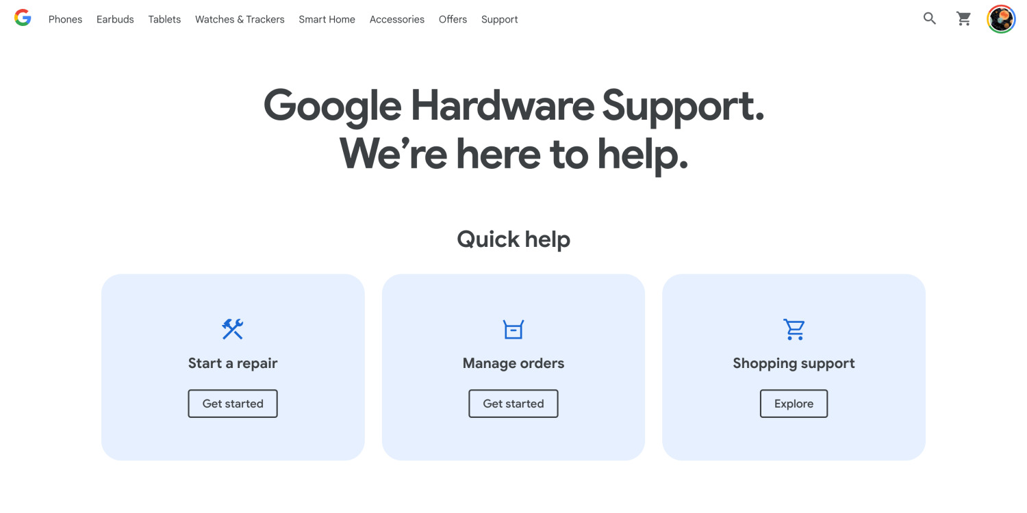 Google Store bietet in den USA erweiterten Support für Pixel- und Fitbit-Geräte nach dem Kauf an