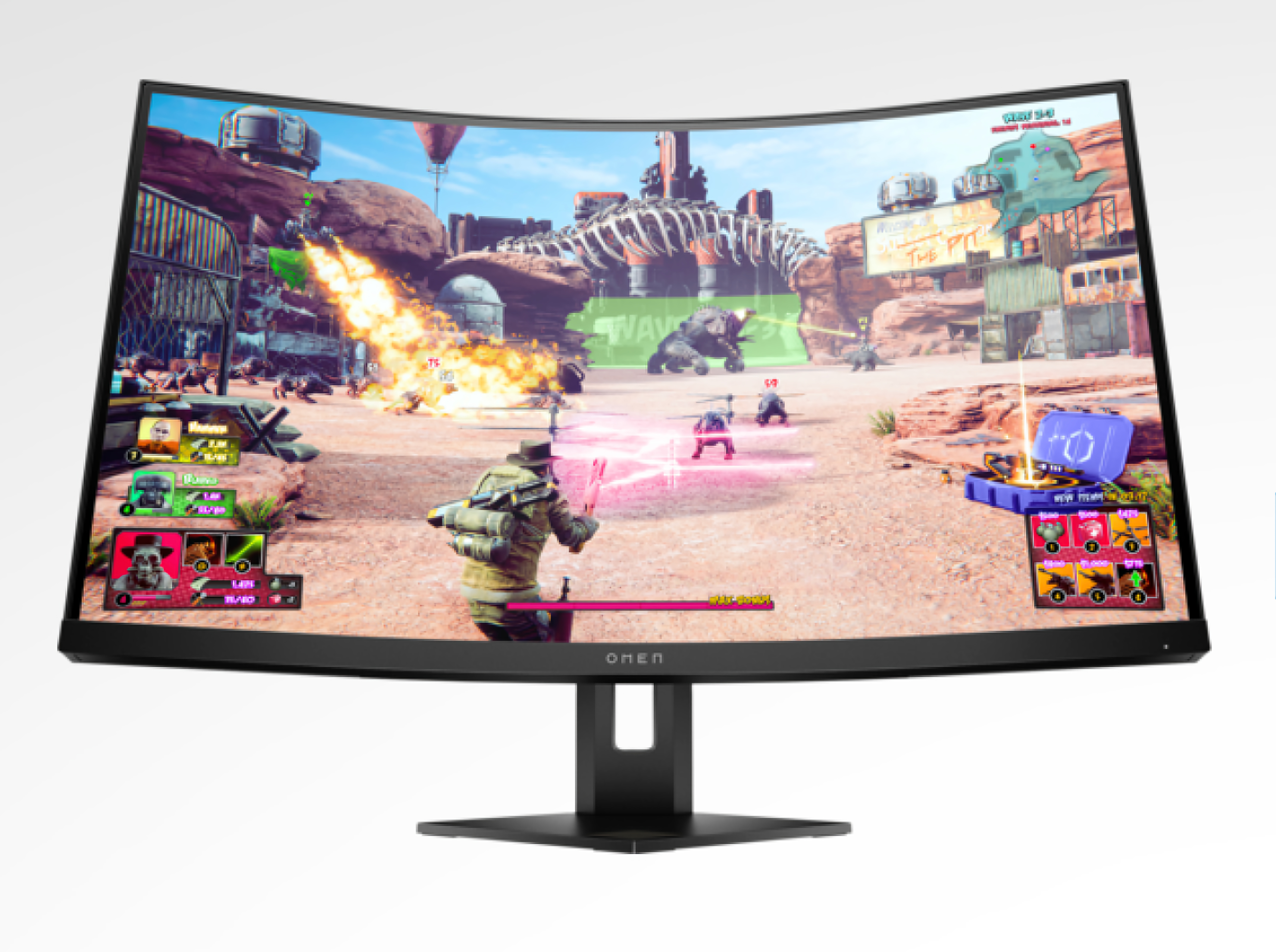 HP unveiled a new gaming monitor with a curved 27-inch 2K screen