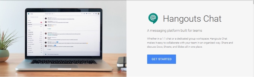 The competitor to Slack - Hangouts Chat left the beta stage