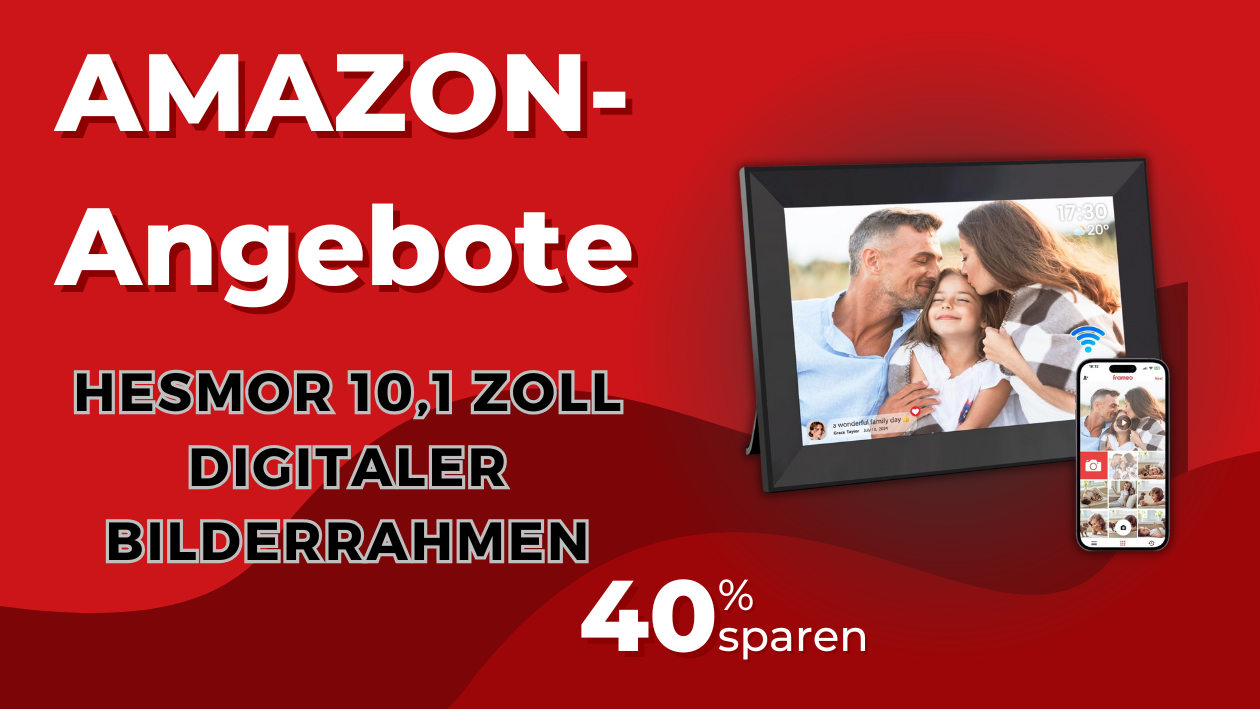 Hesmor 10,1 Zoll WLAN Bilderrahmen – Jetzt 40€ günstiger!