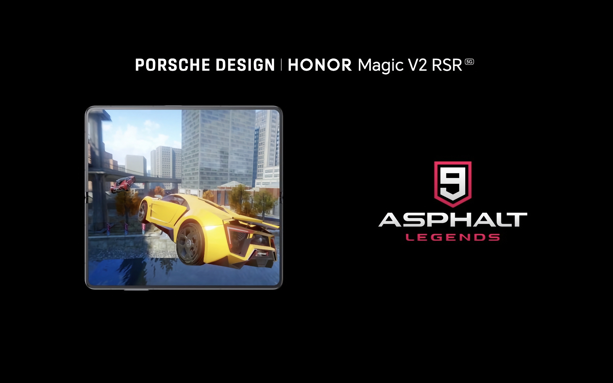 Gameloft has released a special version of Asphalt 9 for the foldable Porsche Design Honor Magic V2 RSR smartphone with 120fps support