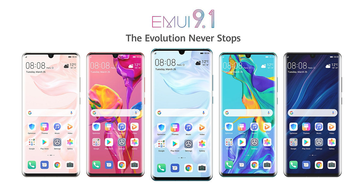 Huawei і Honor оновили до EMUI 9.1 ще 5 моделей смартфонів