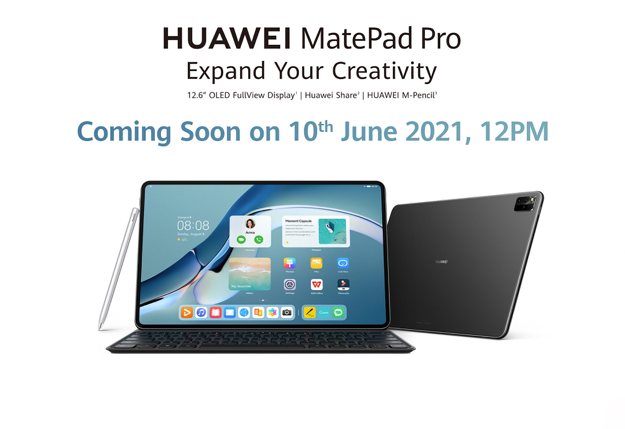 Huawei MatePad Pro 12.6 with Harmony OS enters the global market on June 10