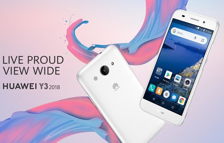 Announcement of Android Go-smartphone Huawei Y3 (2018): a chip MediaTek MT6737, 1 GB of RAM and a camera for 8 megapixels