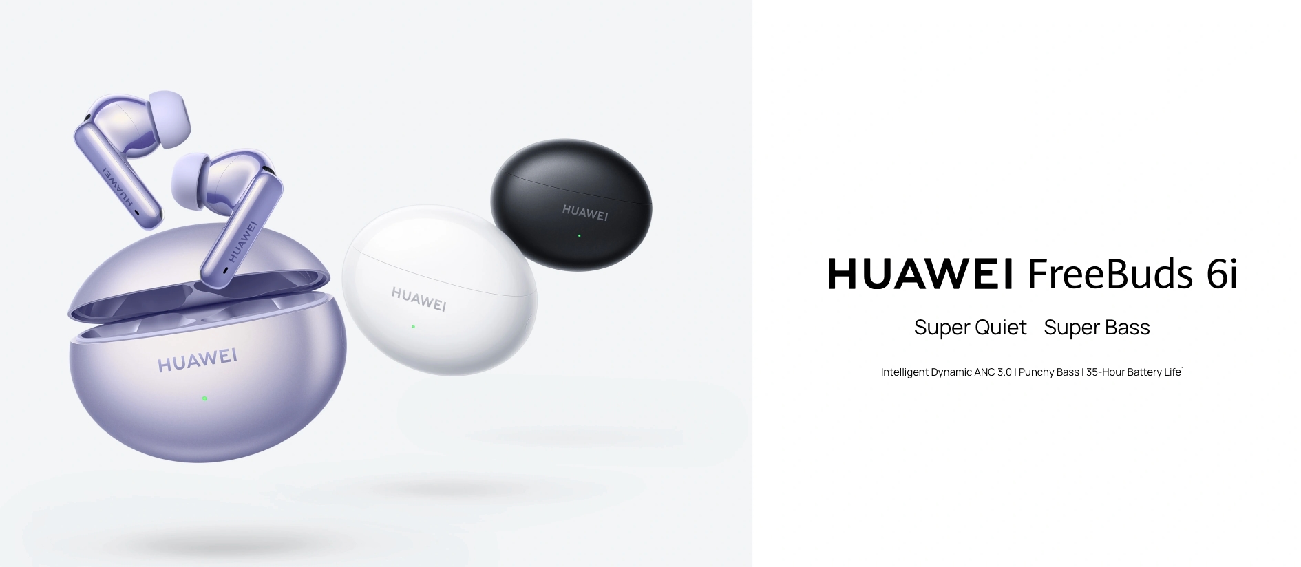 Huawei FreeBuds 6i: 11 mm drivers, ondersteuning voor Hi-Res Audio en tot 35 uur batterijduur