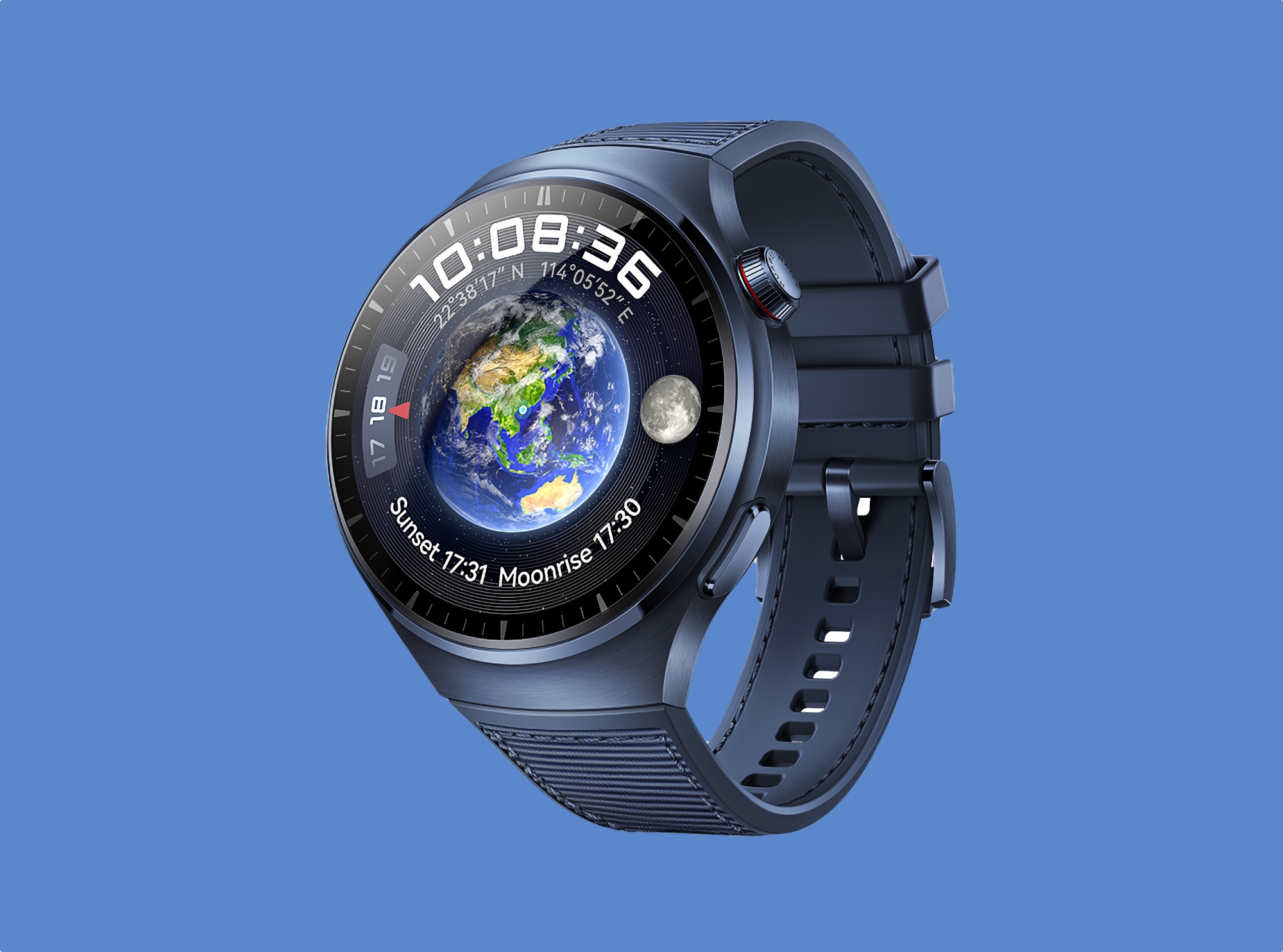 Huawei ha presentado el Huawei Watch 4 Pro Ocean Blue con carcasa azul y  correa de red de pesca