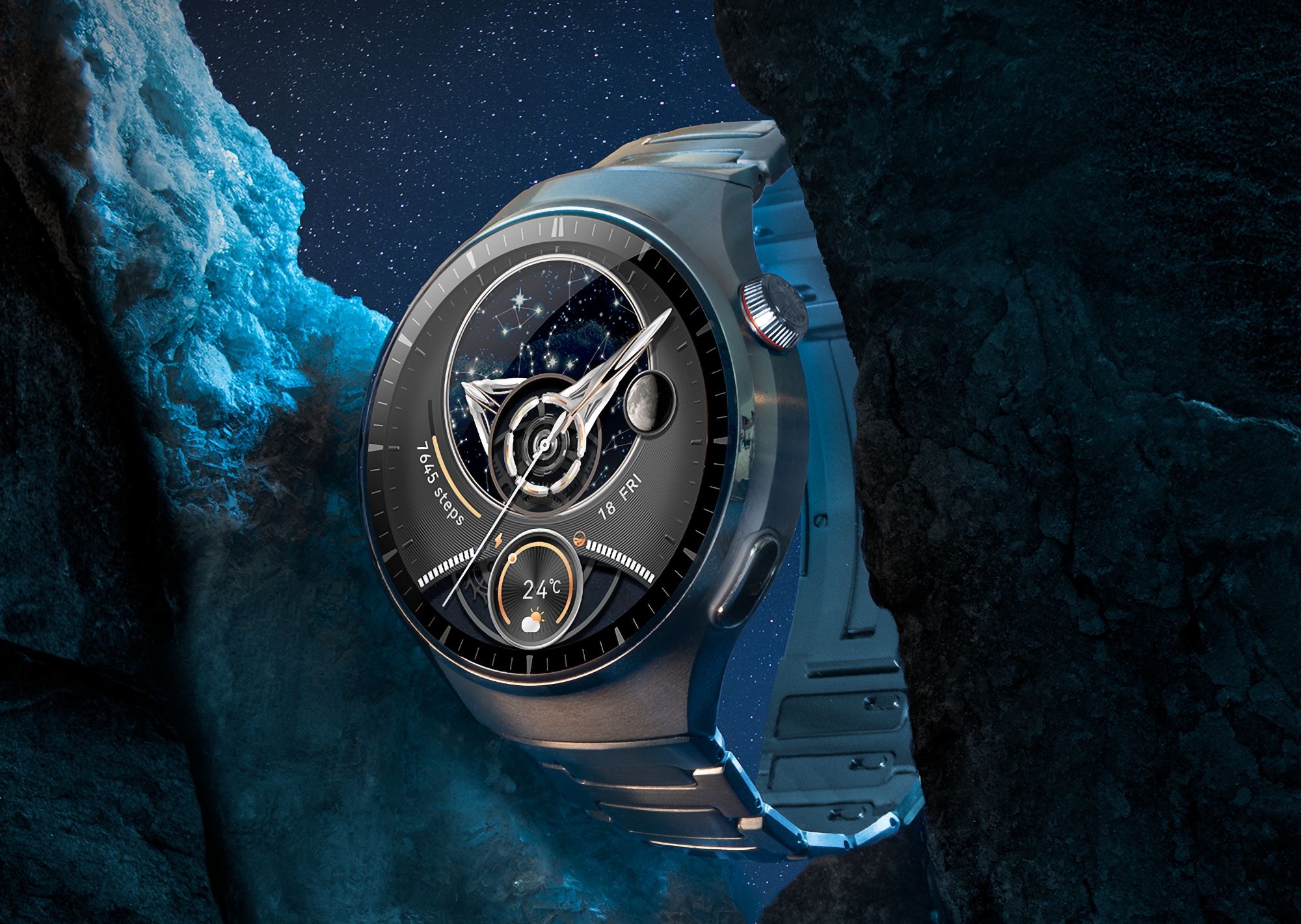 Huawei has unveiled the Huawei Watch 4 Pro Ocean Blue with a blue case and  fishing net strap