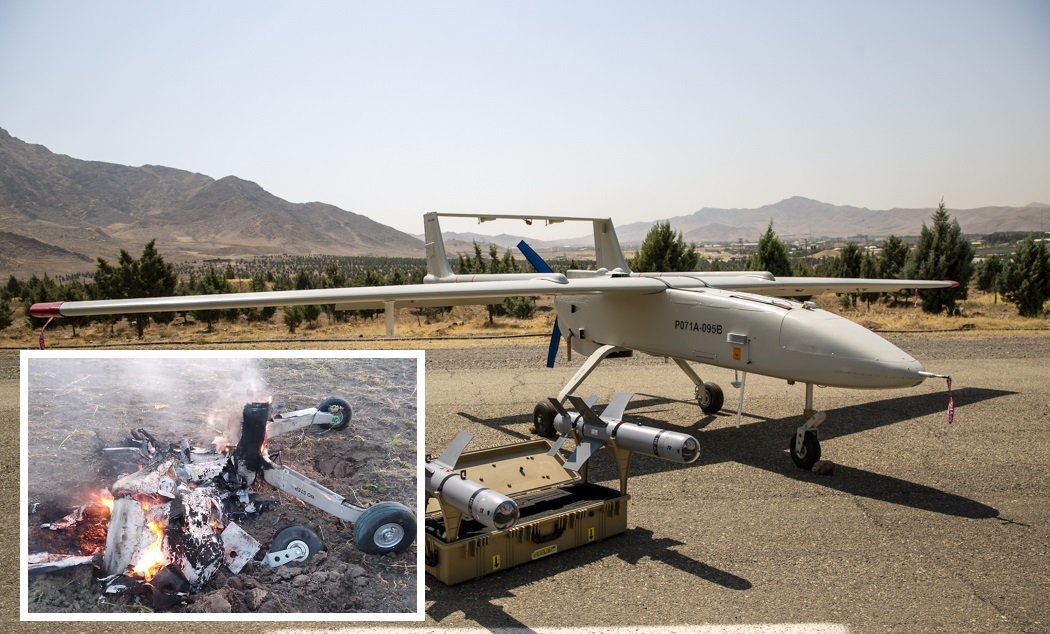 Los rusos en Crimea derriban su propio dron Mohajer-6, haciéndolo pasar por un dron ucraniano