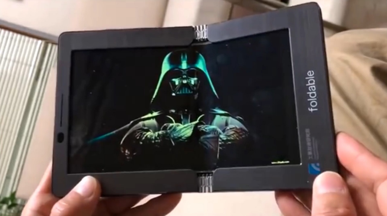 Taiwanese scientists showed a prototype smartphone with a folding screen