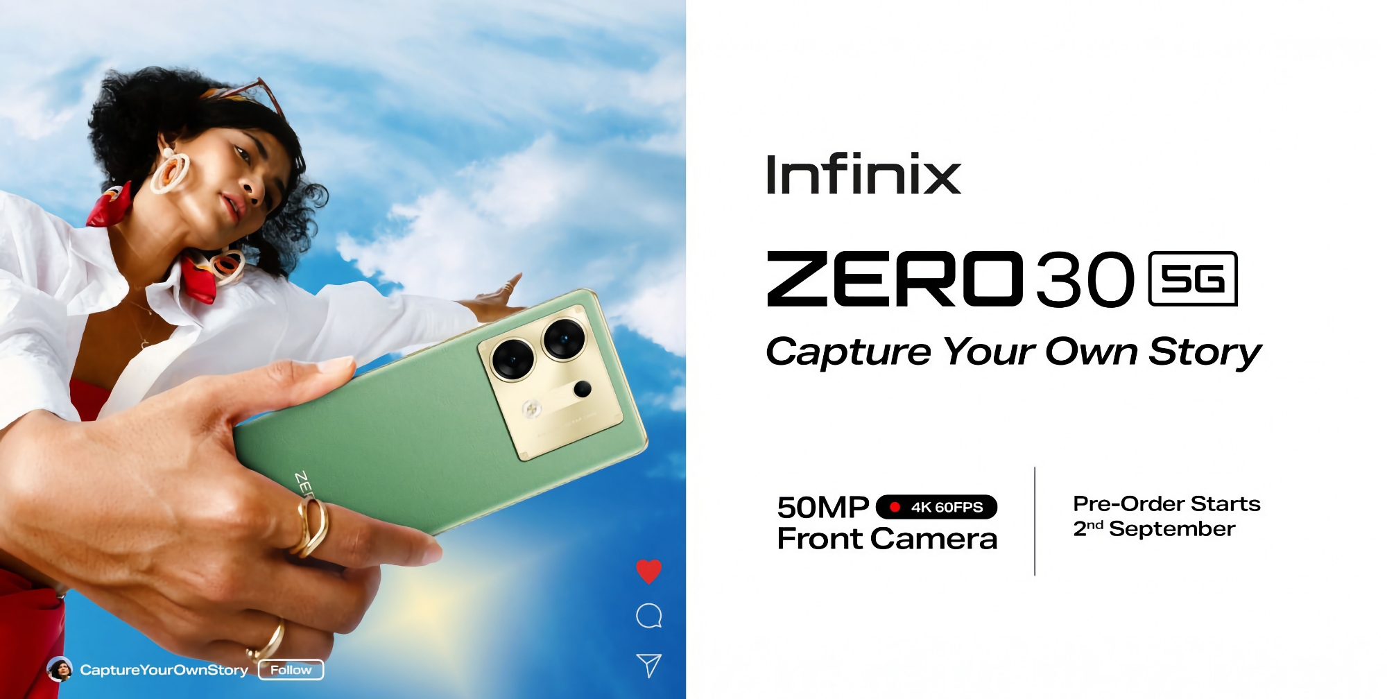 Infinix har avslørt funksjonene til Zero 30 5G: 144Hz AMOLED-skjerm og 50 MP frontkamera.