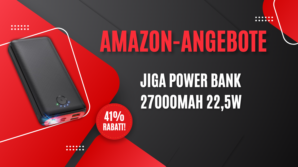 JIGA Power Bank 27000mAh: Jetzt 17,23€ günstiger - Powerpaket für unterwegs