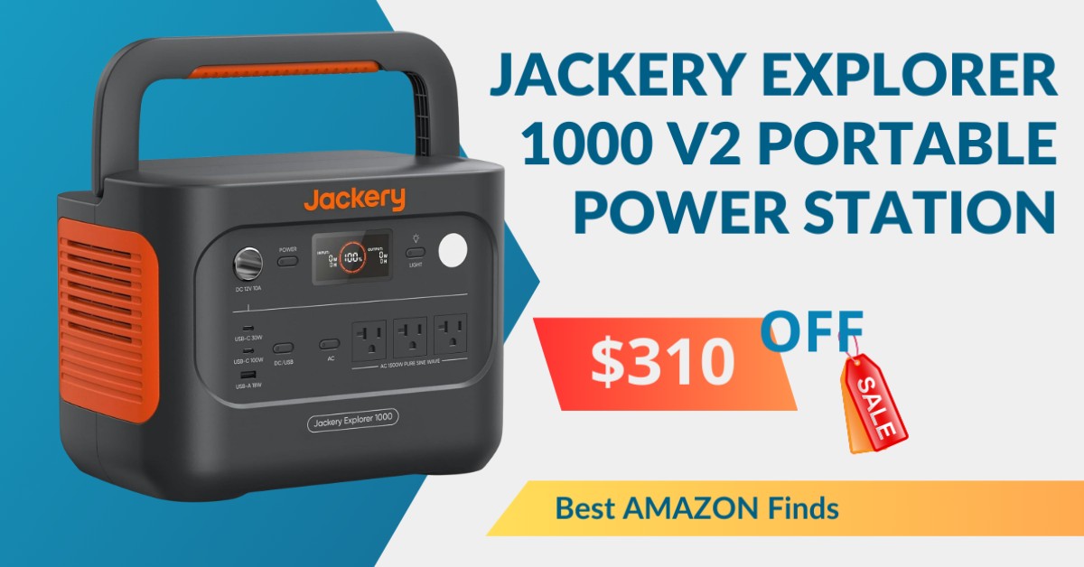 Jackery Explorer 1000 v2 Portable Power Station - Buy now $310 OFF!