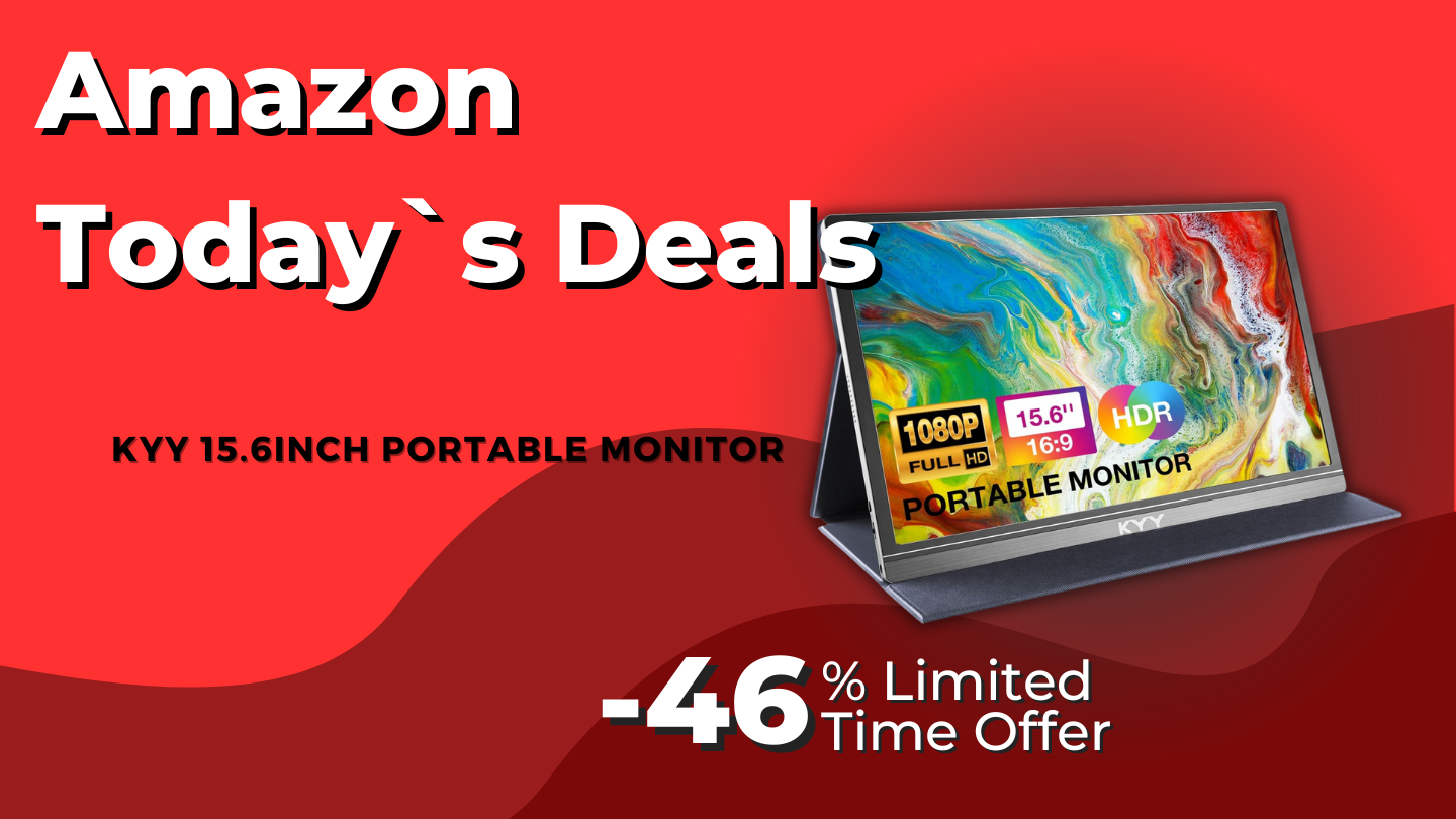 KYY 15.6" Portable Monitor – Ultra-Slim FHD Display $60 Off on Amazon!