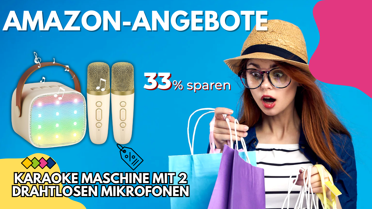 Wowstar Karaoke Maschine mit 2 Mikrofonen – Jetzt 15€ sparen!